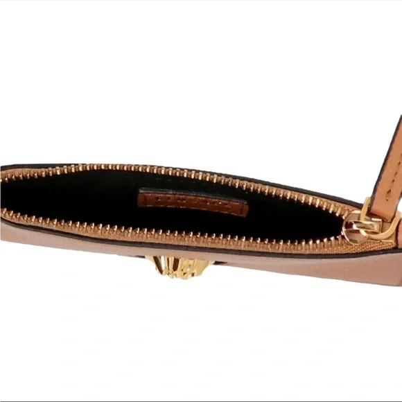 Versace unisex La Medusa caramel Vitello keychain card holder wallet charm NEW - Picture 4 of 11